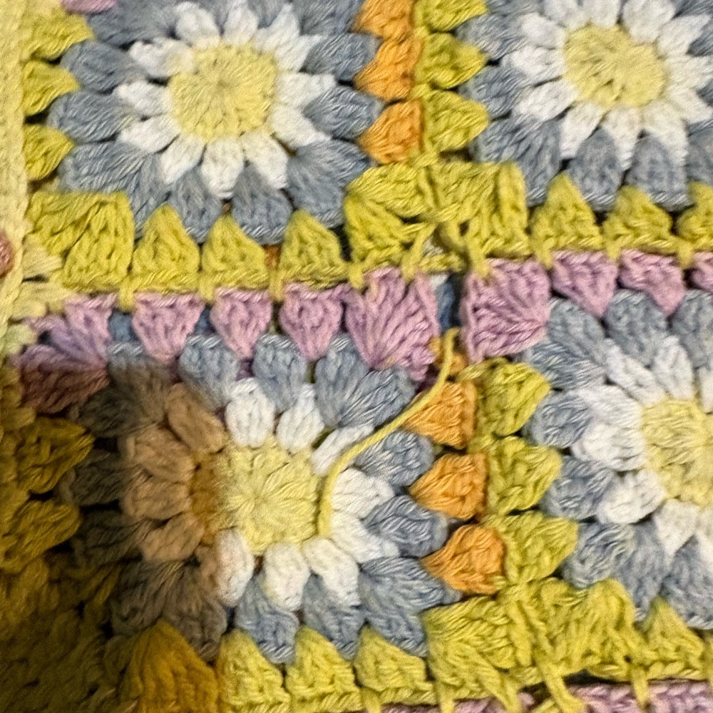 Alemais Patchwork Granny Squares Crochet Midi Dress - Picture 12 of 16